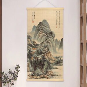 Deep Mountains and High Distances Bamboo Weaving Decorative Painting