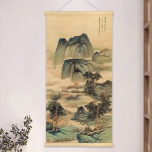 BImmortal Pavilion by Zhang Daqian，Bamboo wall art