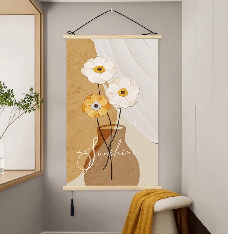 Evening Blossoms Canvas Wall Art For Bathroom