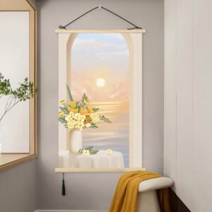 Seascape from the Window Sill canvas wall art for bedroom