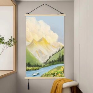 “Sunlit Golden Mountain” Canvas Prints