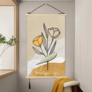Simple Floral Narrative Canvas Art Painting