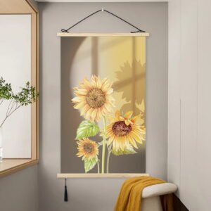 Sunset and Sunflowers Canvas Decorative Painting