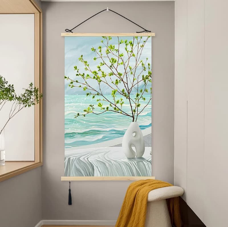 Canvas hanging painting ocean ripple