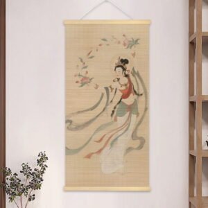 Celestial Maiden Scattering Flowers bamboo wall artv