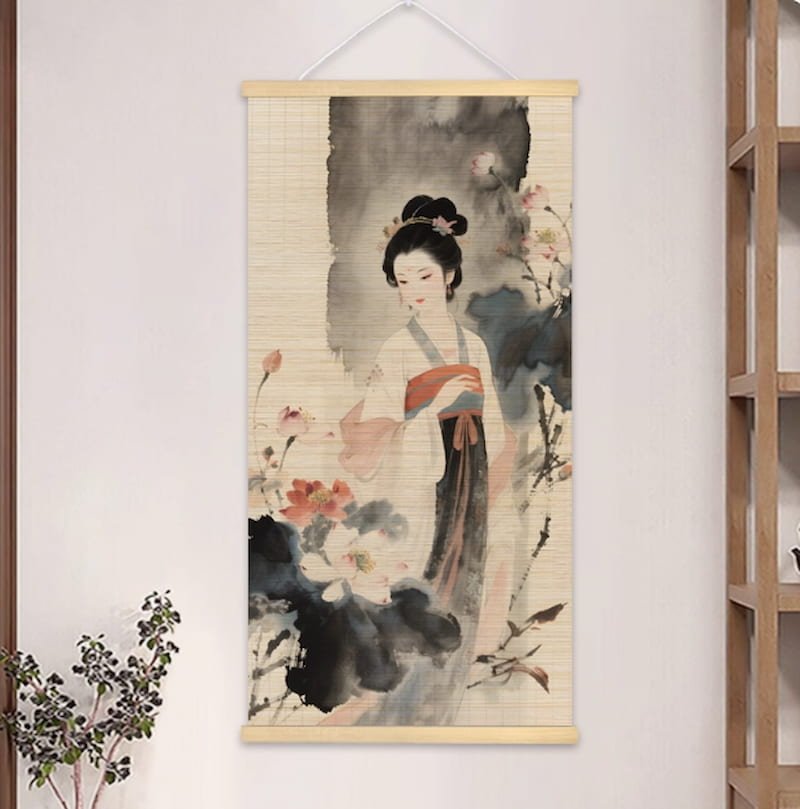 Ladies Amidst Lotus Rhythms Ink wash painting