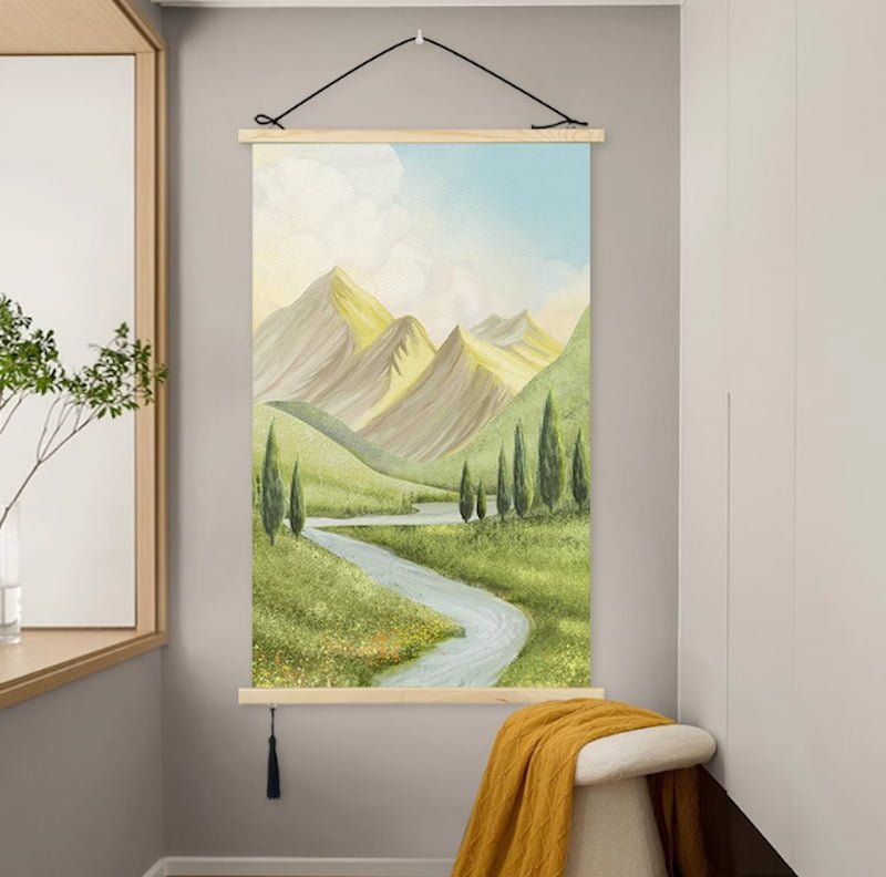 Leaning Against the Golden Mountain Decorative Hanging Painting
