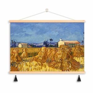 Golden Stacks and Sunny Field non-woven fabric wall hanging