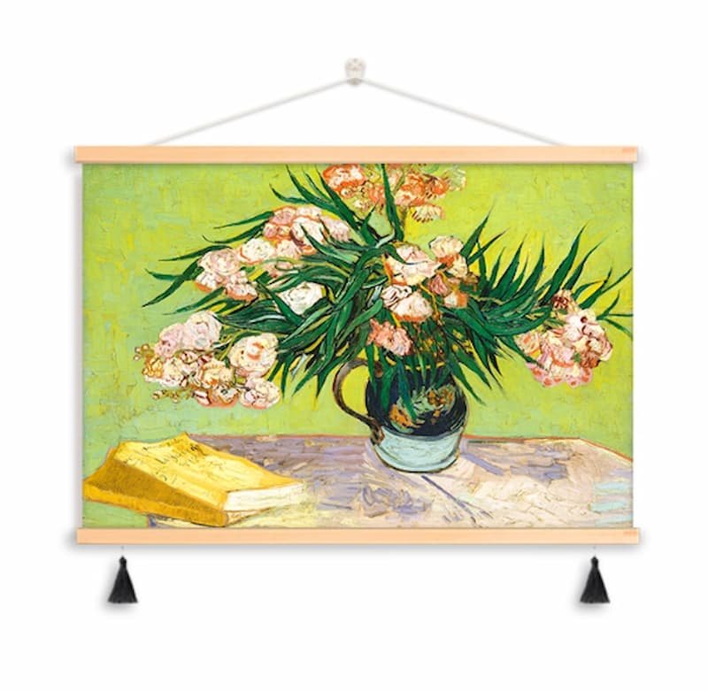 Blue Glazed Flowers Wall Art for Living Room